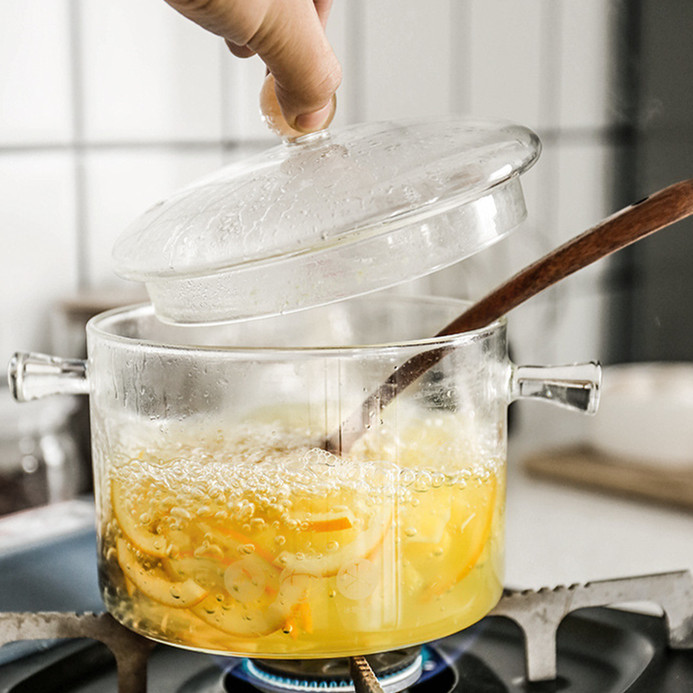 EB-19005 Стеклянная кастрюля с крышкой 1,3л-3 лтр, жаропрочное боросиликатное стекло, для всех плит Одесса - изображение 6