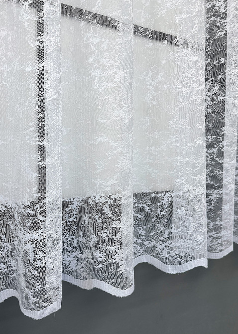 Тюль жаккард VR-Textil Мрамор № 1598т Арка на кухню цвет белый 400х150 см (53-0023) Киев - изображение 7