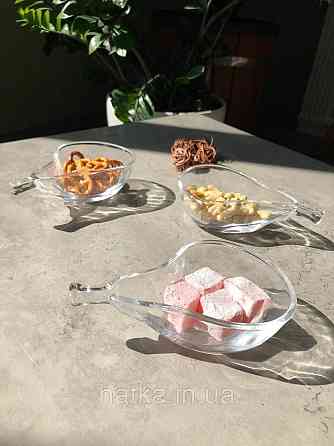 Набір соусників 6 шт Olens "Груша" h43 мм d147*92 мм скло для дому та ресторанів Київ