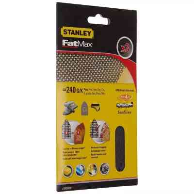 Сітка абразивна Stanley шліфувальна, 100х165 мм, 3 листи, 240 мкм для KA280, BEW200 (STA39102) Вінниця