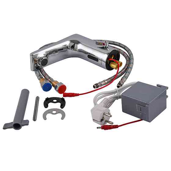 Змішувач сенсорний для умивальника HOTEC 19.117-DC/AC (220V/6V) з трансформатором Киев