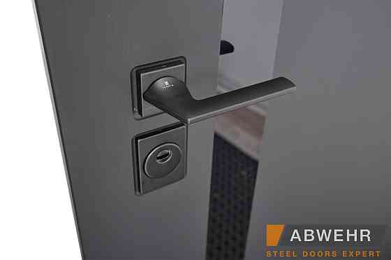 Двери входные, квартирные ABWEHR. Модель 515/0 STELLA. Цвет Черный текстурный /белый супермат. 960 Киев