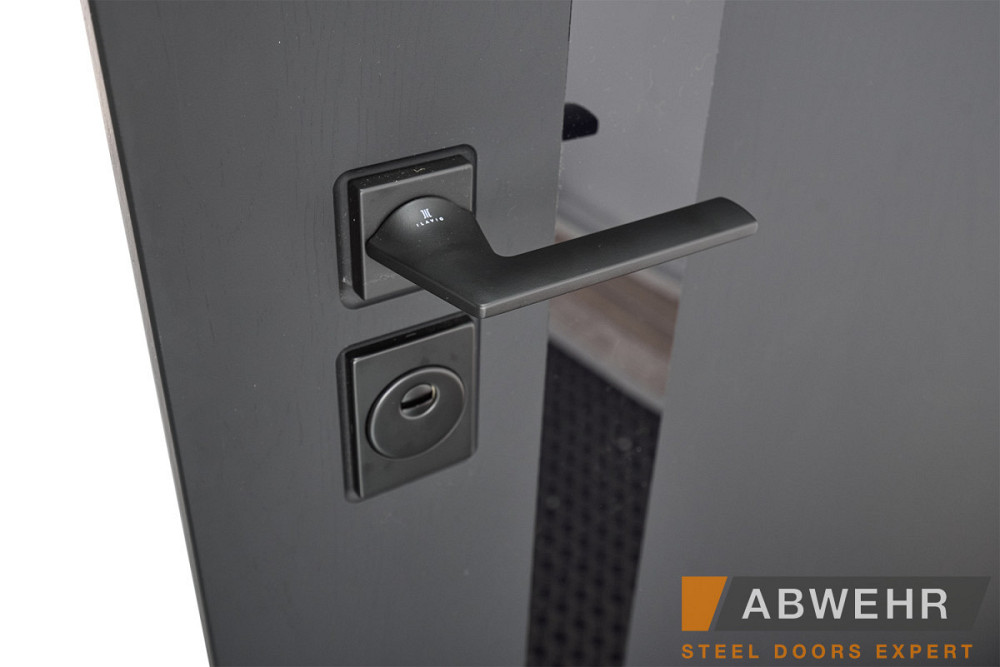 Двери входные, квартирные ABWEHR. Модель 515/0 STELLA. Цвет Черный текстурный /белый супермат. 960 Киев - изображение 4