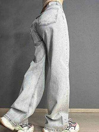 Джинсы женские Its Basic 2775 STRAIGHT FIT прямые свободные с разрезом и стразами серые, серый, 38,  Одесса - изображение 3