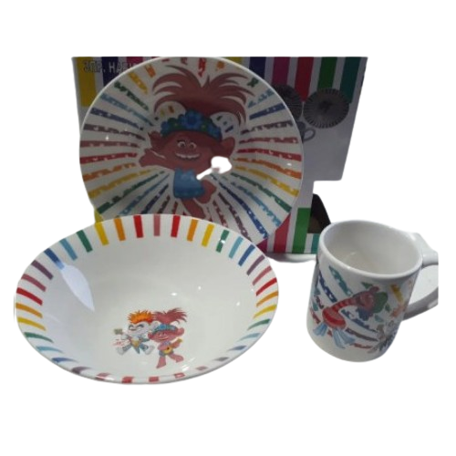 Набір посуду Тролі 3 предмети порцеляна TO-28 Interos Житомир - изображение 2