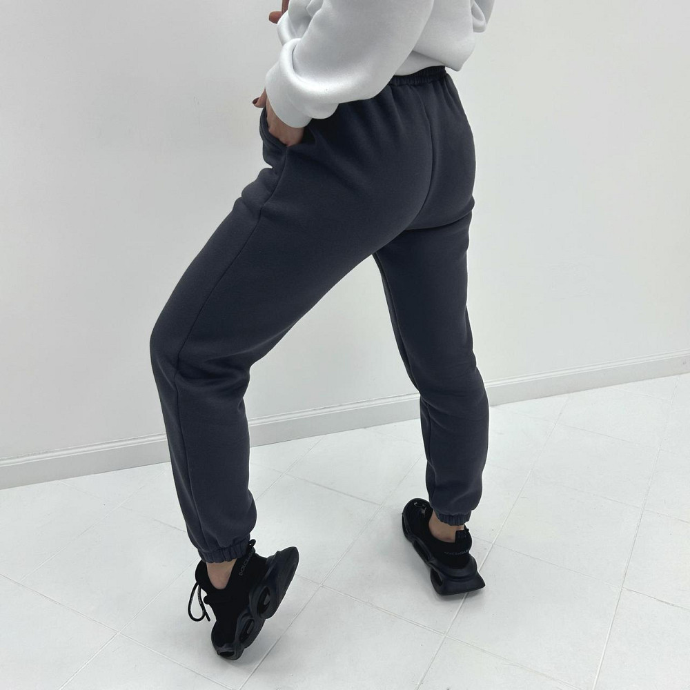 Жіночі спортивні штани на флісі "Mirage" Турція оптом | Норма і батал Графіт, 50-52 Київ - фото 7