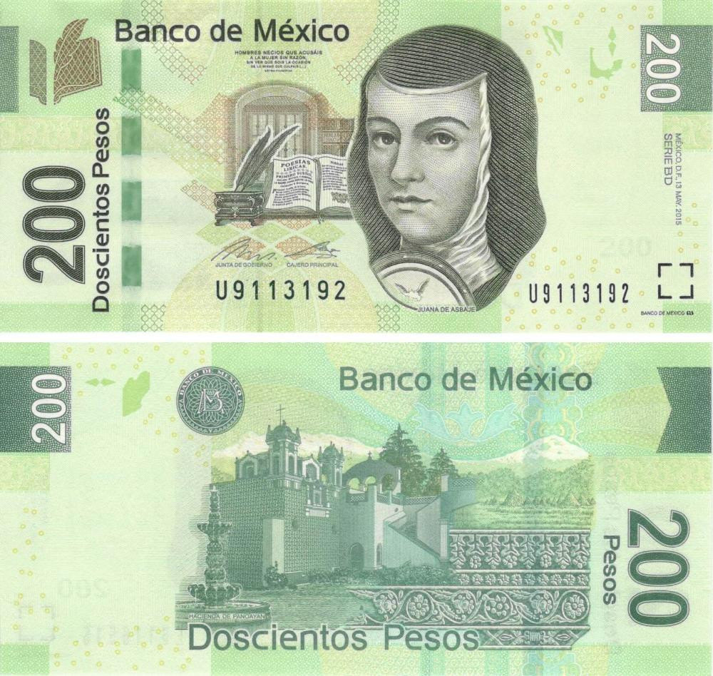 Мексика/Mexico 200 Pesos 2015 Pick 125bg UNC Полтава - фото 1