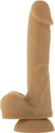 Гнучкий фалоімітатор на присосці ADDICTION — ANDREW 8″ Silicone Dong — Caramel, віброкуля в подаруно Львов