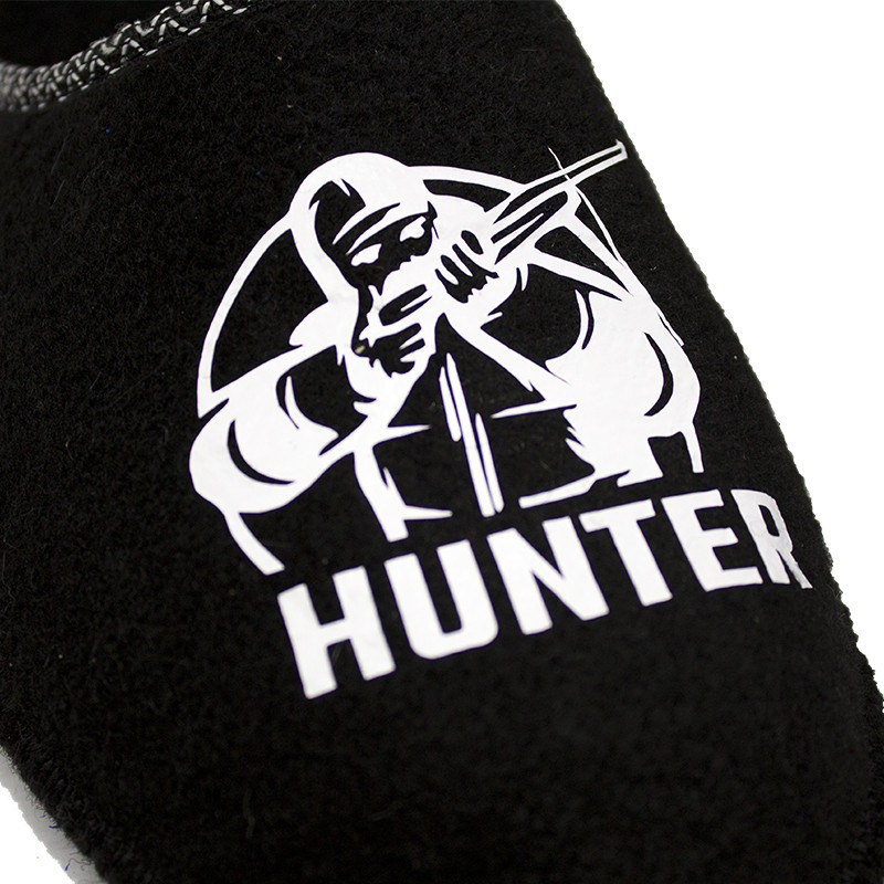 Тапочки чоловічі кімнатні паркетні, для ламінату Повсть PaGo "Мисливець" чорні Одеса - фото 5