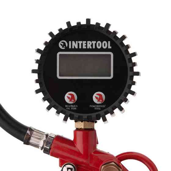 Пістолет для підкачки шин з цифровим манометром 63 мм INTERTOOL PT-0508 Київ