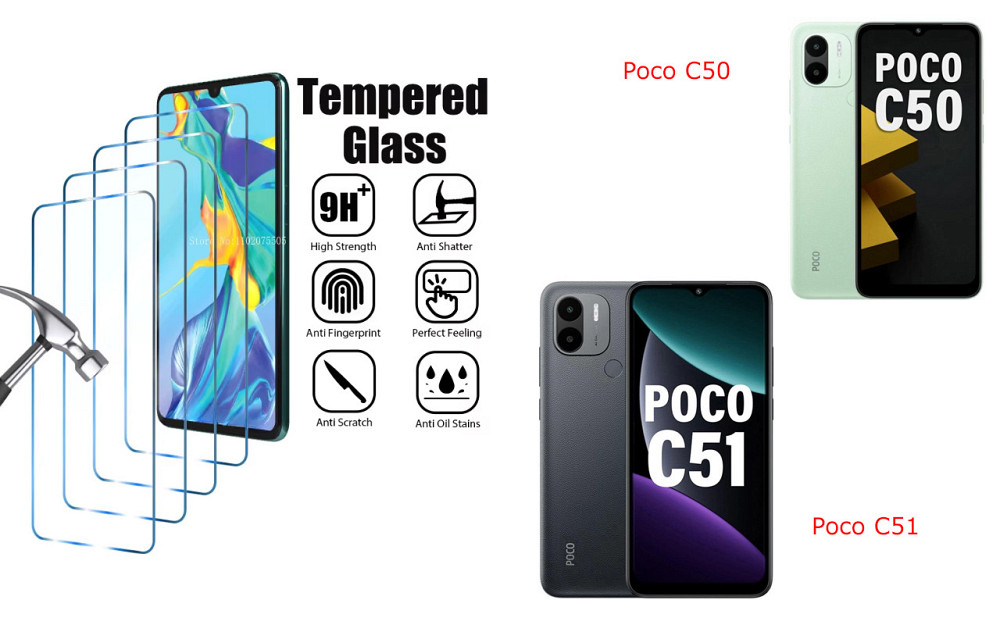 Захисне скло ArmorGlass для Poco C50, Poco C51 – стійке до подряпин та ударів Київ - фото 1