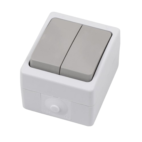 754 білий Вимикач зовнішній прохідний 2кл IP54 Лезард Житомир - изображение 1