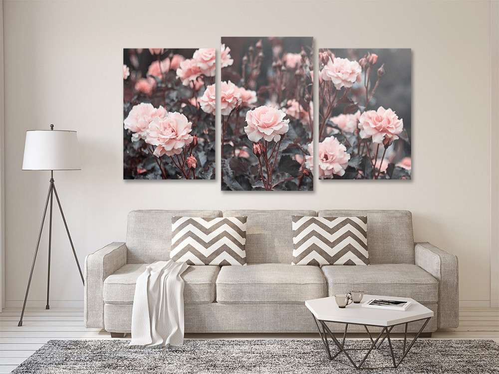 Модульная картина в гостиную / спальню Троянди рожеві Art-611_3 100x150 см Киев - изображение 2