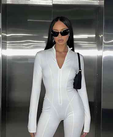 Комбинезон женский с моделирующими швами микродайвинг Белый, 42/44 Одесса