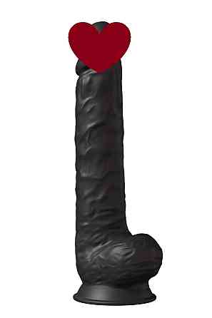Фаллоимитатор гигантский реалистичный Dreamtoys Real Love на присоске с мошонкой, черный Sex Aura Киев