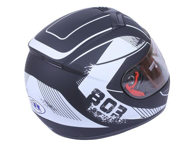 Шолом мотоциклетний інтеграл MD-803 (чорний з білим матовим, size L) Мукачево - фото 2