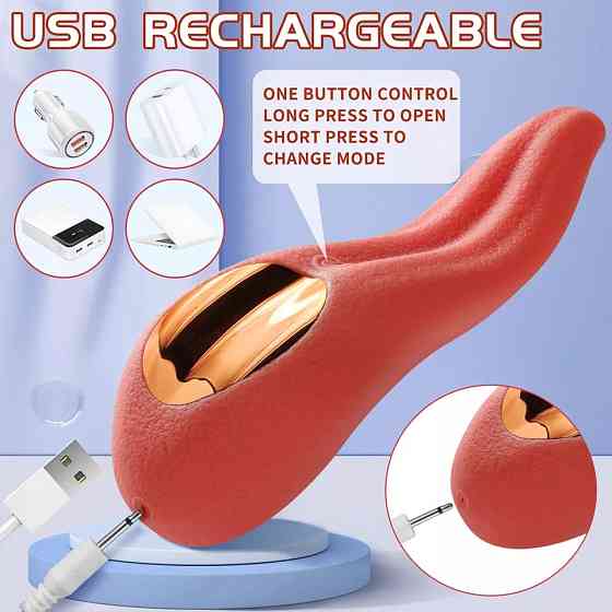 Вібратор жіночий язик, довжина 15см,10 режимів Київ