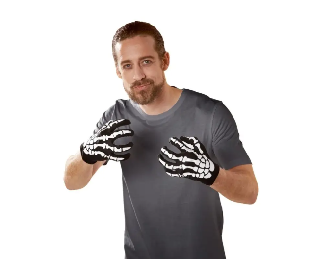 Рукавички на Хеллвін one size чорно-білий Київ - фото 2