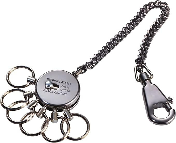 Брелок с карабином Troika с цепочкой и шестью кольцами Серебристый Киев - изображение 3