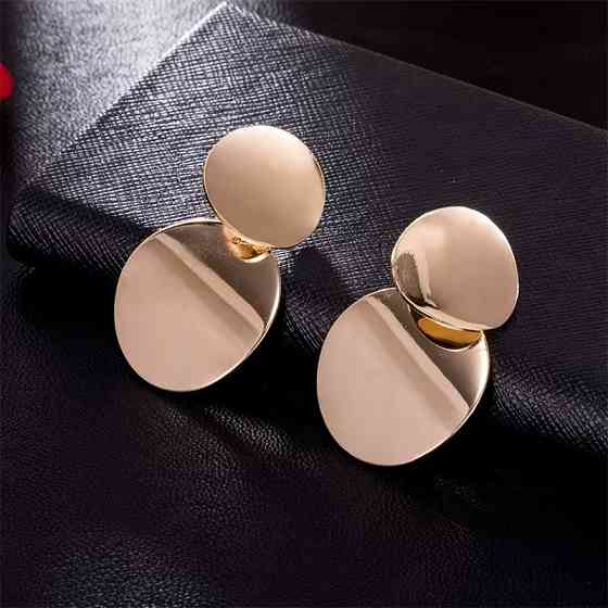 Серьги набор 5 пар в различных дизайнах золотистые,женская бижутерия серьги комплект из цинкового сплава Каменец-Подольский