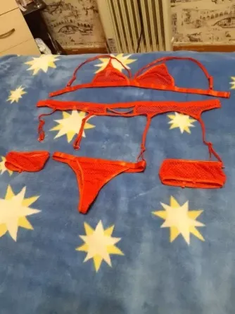 Комплект нижньої білизни з поясом 42-44 червоний Київ