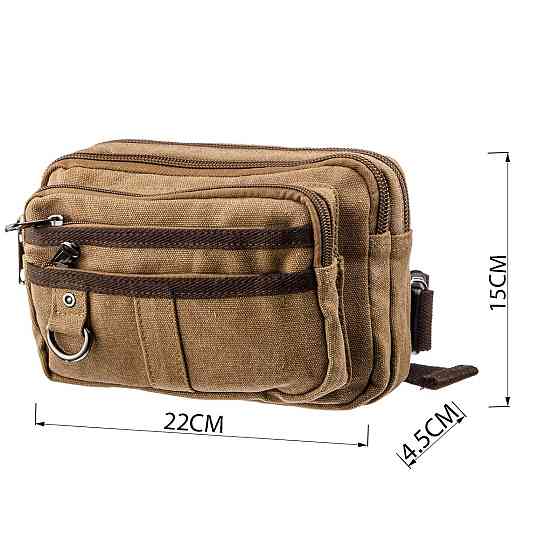 Бананка текстильная на пояс Vintage 20160 Коричневая Киев