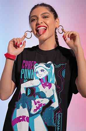 Футболка з аніме принтом Аніме Вінтаге Спекіал Манга оверсайз (S/M/L) Чорний AnimeJ1134 Дніпро