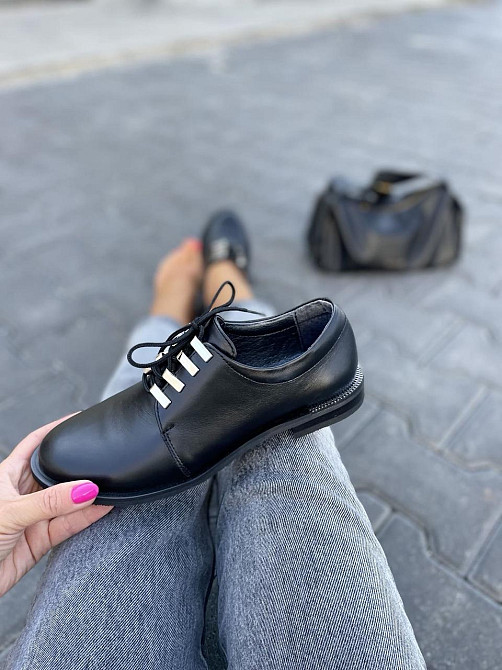 MILLI GOLD Туфлі жіночі MILLI GOLD 385-1605 чорні (весна-осінь, шкіра натуральна) (2691) Коломыя - изображение 3