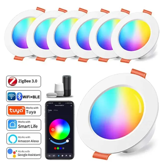 Светильник умный Tuya Smart LED WiFi встраиваемый 2700-6500 K 10W Коломия