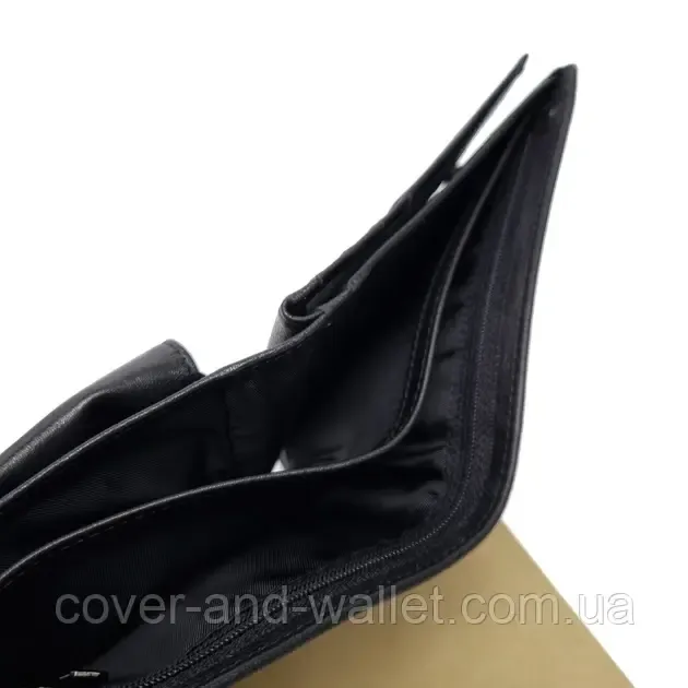 Брендовий чоловічий гаманець із блоком для документів чорного кольору Marco Coverna BK 010-823 Київ - фото 3