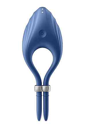 Эрекционное виброкольцо лассо Satisfyer Duelist Blue, 10 режимов, мощный мотор Sex Aura Киев