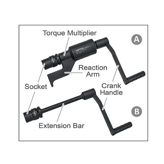 Ключ колісний редукторний 1", Мах 4700Nm, 1:64 (головки 32 і 33 мм) TOPTUL GAAI0502 Одеса - фото 2