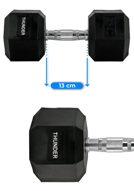 Гантель шестигранна THUNDER 20 кг Киев - изображение 8