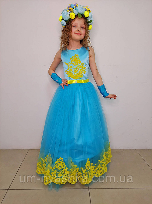 Блакитно-жовта святкова сукня в патріотичних кольорах Кривий Ріг - фото 4