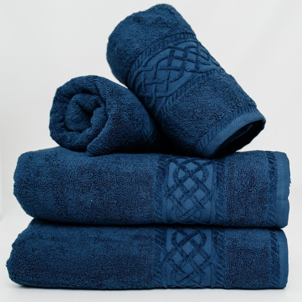 Набір Махрових рушників , Махра,Синій, 50/90 та 70/140 Київ - фото 2