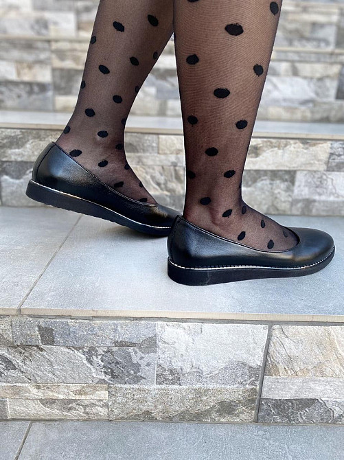 Injers Балетки жіночі INJERS 191 чорні (весна-осінь, шкіра натуральна) (1284) лише 40р. Коломия - фото 5