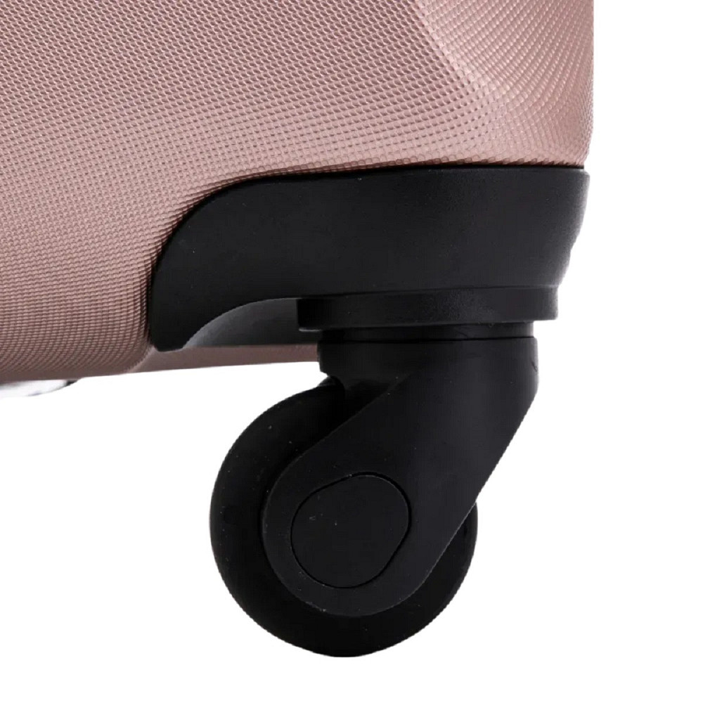 Валіза пластикова WINGS HRR01 мала 55 см золотисто-рожева Київ - фото 8