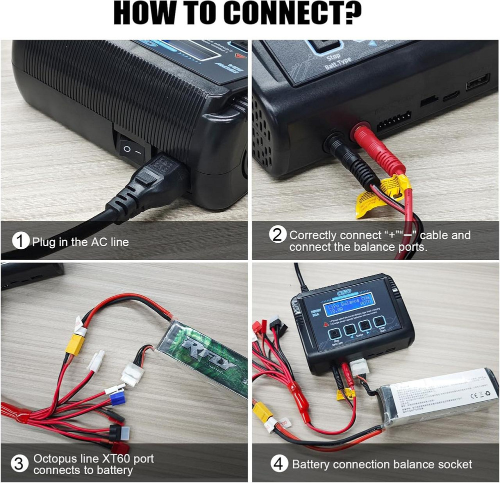 LiPo зарядний пристрій С150 150W 10A AC/DC з балансуванням та підтримкою Li-ion/LiFe/NiMH/NiCd/LiHV/Pb акумуляторів BMS контролер Київ - фото 5