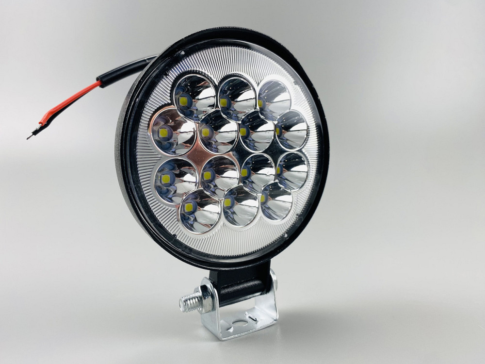Кругла автомобільна LED фара 42W mini 14 led діодів 6500K світлодіодна Мукачево - фото 1