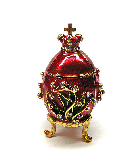 Шкатулка со стразами Яйцо красное Киев - изображение 1