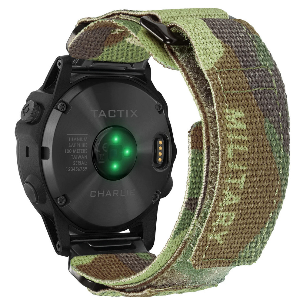 Ремешок для часов Hemsut HGA131 Military nylon strap with Velcro Garmin Camo Green 20 mm SBR Киев - изображение 1