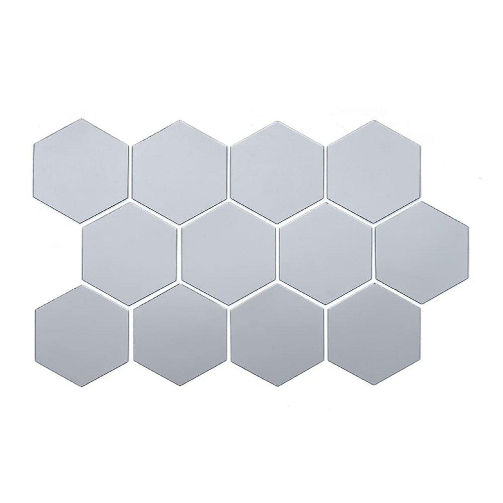 Зеркальный декор акриловый самоклеющийся 125*105мм серебро,12шт (D) SW-00002513 Днепр - изображение 1