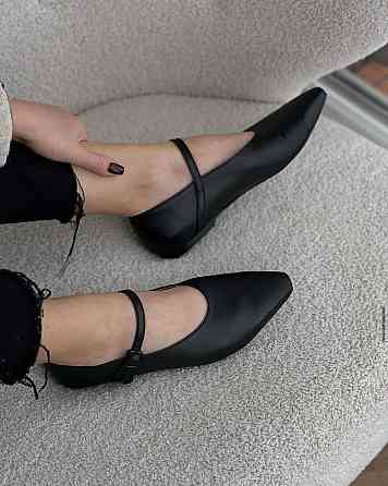 SANTINI Балетки жіночі SANTINI чорні натуральна шкіра 38р.39р.40р. (PA73-11) Коломыя