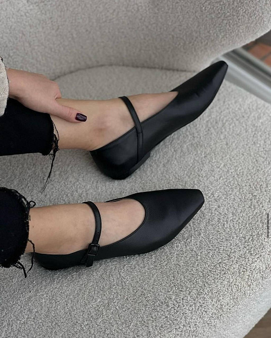 SANTINI Балетки жіночі SANTINI чорні натуральна шкіра 38р.39р.40р. (PA73-11) Коломыя - изображение 6