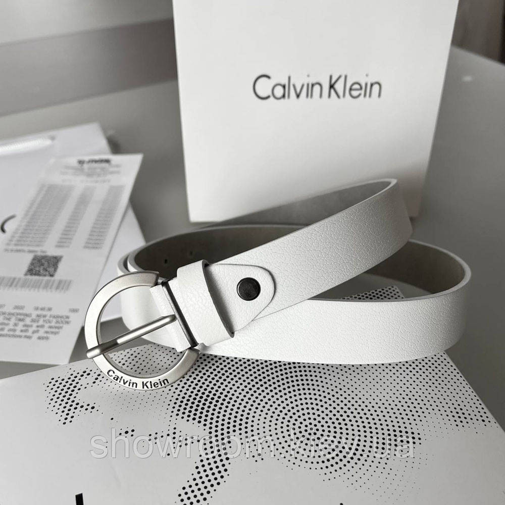 Женский брендовый кожаный ремень (495) белый Киев - изображение 1