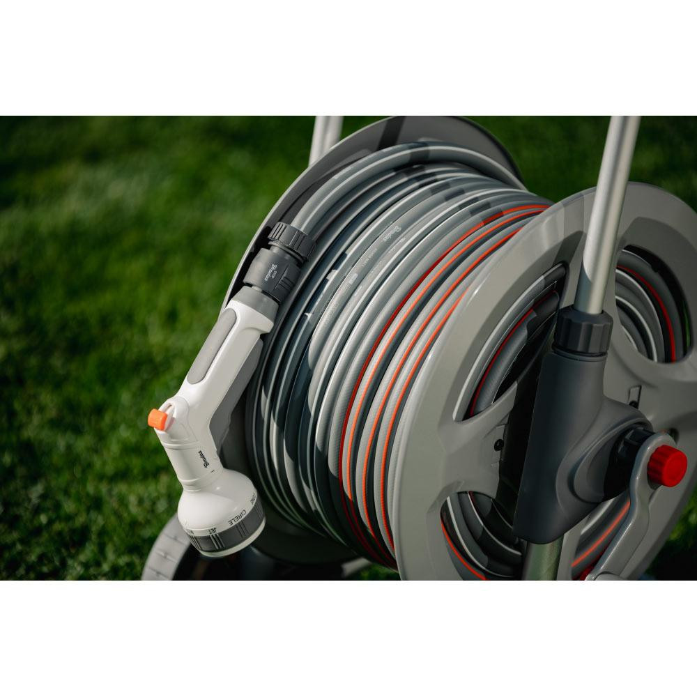 Металевий візок зі шлангом 1/2" 50м та аксесуарами, комплект для поливу, SILVER PRO SET, WHITE LINE, WL-AG33350SET1 Київ - фото 5