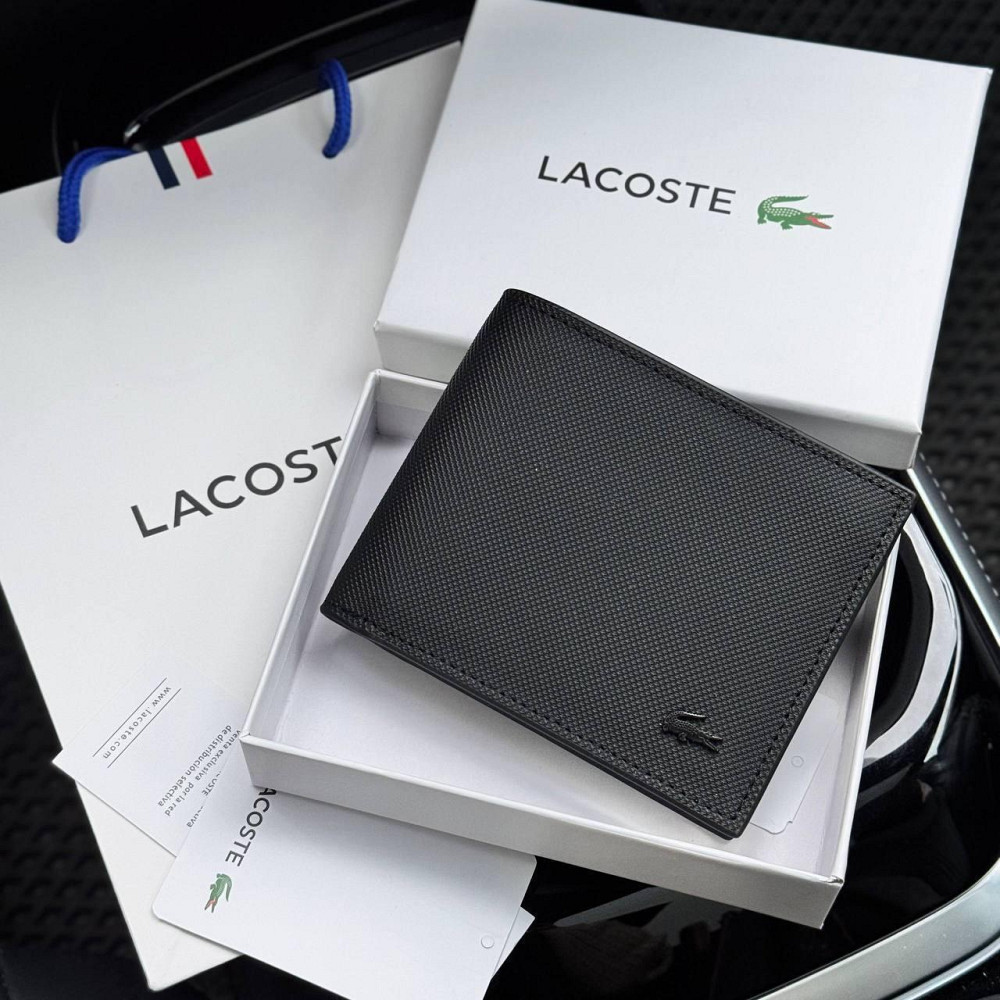 Чоловічий брендовий гаманець Lacoste 1712 в фірмовому упакуванні Київ - фото 6
