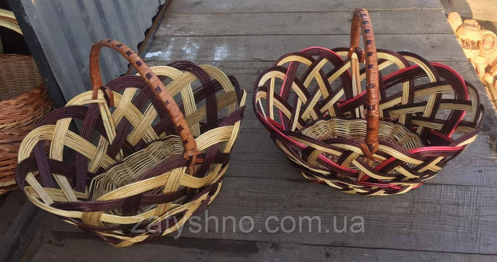 Корзина плетеная разноцветная  | корзинка красивая  | корзина из лозы Киев - изображение 2