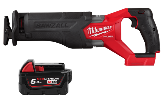 Пила сабельная аккумуляторная бесщеточная MILWAUKEE M18 FSZ-0 (каркас) + M18 B5 подарок Одесса