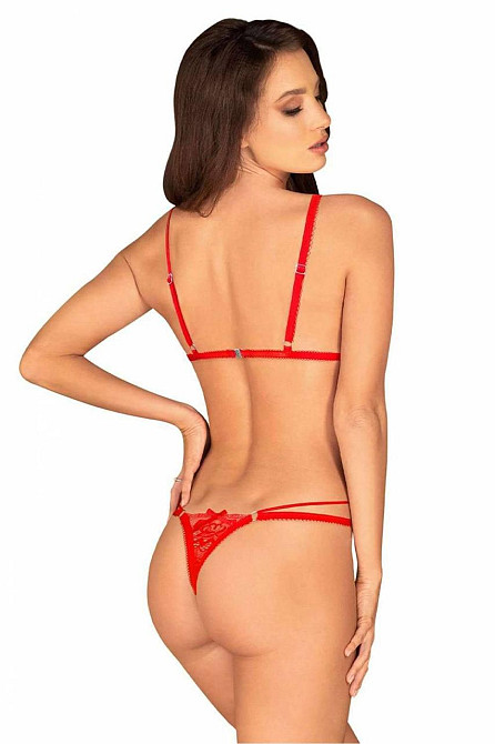 Жіноче мереживне боді Obsessive Lovlea Teddy  L-XL червоне Славута - фото 8